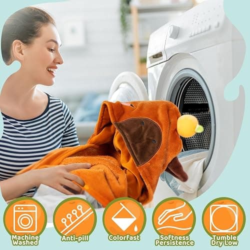 Mewaii Ultimate Softness Capybara Wearable Blanket Hoodie – Expertly Designed for American Body,Full Coverage with Easy Movement,Oversized Warm and Cozy Flannel Blanket,Capybara Gift for Adult thumbnail 9
