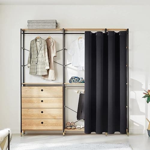 ChrisDowa Blackout Door Curtains for Doorway Privacy, Grommet Closet Curtains for Bedroom Closet Door, Thermal Insulated Temporary Doorway Cover Room Divider Drapes (1 Panel, Black, 52 x 80 Inch) thumbnail 8