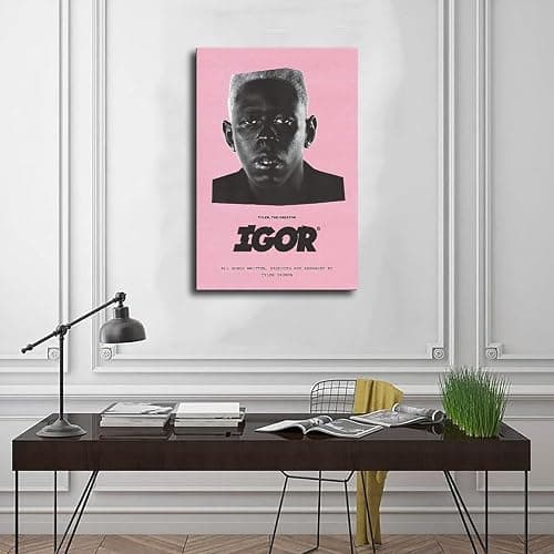 OUNCLA Rapper The Creator Igor Music Album Art Deco Poster Poster Bedroom Decor Sports Landscape Office Room Decor Gift Style:Unframe 12x18inch(30x45cm) thumbnail 3