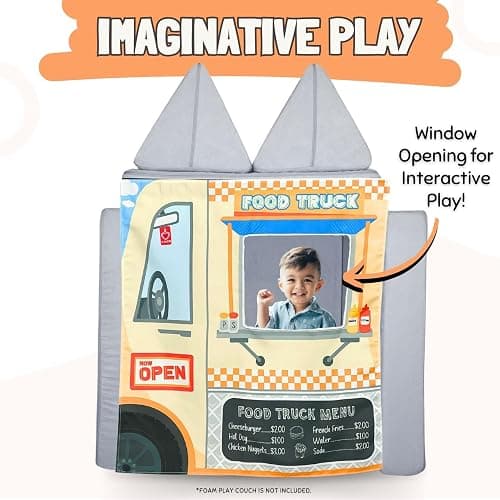Couch Swag Play Panel for Childrens Foam Sofa Kids Couch (Food Truck) thumbnail 4