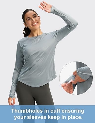 Women's UPF 50+ Sun Shirt Long Sleeve UV Shirts Rash Guard Lightweight Quick Dry Workout Hiking Tops for Women thumbnail 5