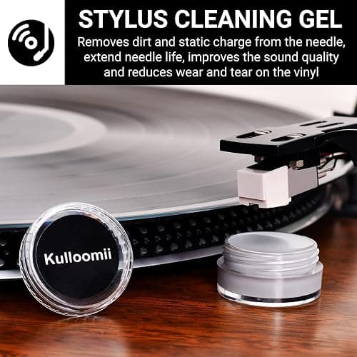 Vinyl Record Cleaning Kit 4-in-1, Ultra-Soft Velvet Record Brush, Anti-Static Record Cleaner Solution, Anti-Static Stylus Gel, Duster Brush, Professional Record Cleaner for Vinyl LP Album thumbnail 4
