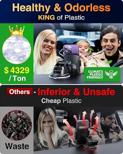 VANMASS【85+LBS Strongest Suction & Military-Grade Ultimate Car Phone Mount【Patent & Safety Certs】 Cell Phone Holder Truck for Dashboard Windshield Vent for iPhone 17 Pro Max 16 15 for Samsung thumbnail 3