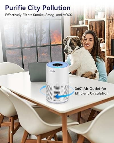 Air Purifiers for Bedroom Home Pets 1200 Ft², Tailulu H13 True HEPA Air Filter Portable Air Purifier  thumbnail 7