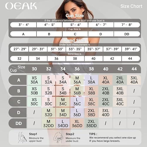 OEAK Womens Wireless Bras Comfortable Push Up Bra No Underwire Bra Full Support Lift Bralette Everyday Seamless Tshirt Bras thumbnail 5