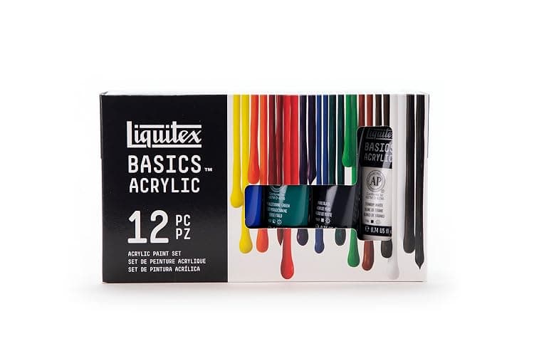Liquitex BASICS Acrylic Paint Set, 12 x 22ml (0.74-oz) Tube Paint Set | Medium Viscosity, Satin Finish, Lightfast, Fine Art Pigments, Range of Opacities, Easy Blending thumbnail 11