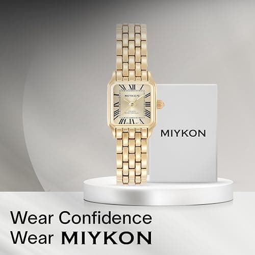 Miykon Women's Dainty Vintage Tank–Square Dress Watch – Jewelry Style Bracelet, Second Hand, Japanese Quartz, Water Resistant thumbnail 8