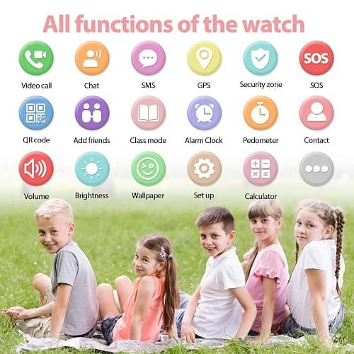 AXYWINBO Kids Smart Watch for Girls Boys 4g GPS Call Text-Smart Watch for Kids Game Camera Pedometer Alarm Clock Calculator-Kid Watches for Girls Boys 4-12 Ages Gifts Pink thumbnail 6
