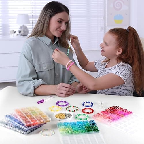 Zefy 120 Colors Glass Beads Bracelet Making Kit, 2676pcs 4 Types 8mm Crystal Beads for Jewelry Making and DIY Crafts, 5 Box Round Bead for Friendship Bracelets with Spacer Beads and Charms thumbnail 2