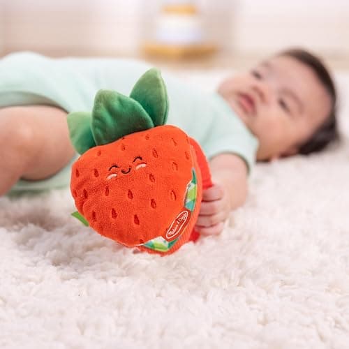 Melissa & Doug Multi-Sensory Peek-a-Boo Berry Take-Along Clip-On Infant Travel Toy Stroller Toy for Baby Newborn to 12m+ thumbnail 2