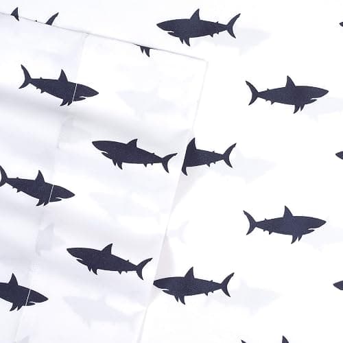 1500 Supreme Kids Bed Sheet Collection - Fun Colorful and Comfortable Boys and Girls Toddler Sheet Sets - Deep Pocket Wrinkle Free Soft and Cozy Bedding - Full, Sharks thumbnail 3