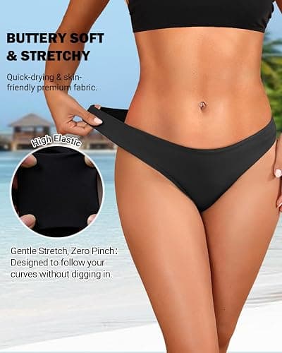Tempt Me Women Low Rise Bikini Bottoms - Moderate Coverage Bathing Suit Bottoms Low Waisted Swimsuit Bottoms Brief 2025 thumbnail 5