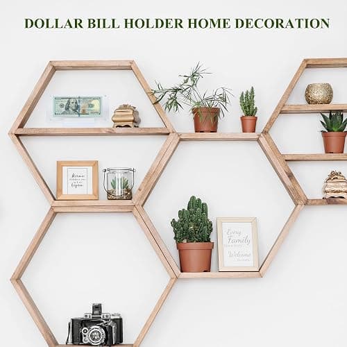 2Pcs Dollar Bill Frame Display Acrylic Dollar Bill Holder for Collectors Currency Frame Display Case Double-Sided Transparent Ticket Banknotes Stamp Photo Protector(Transparent-2) thumbnail 9
