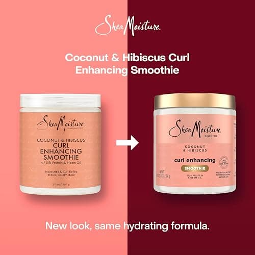 SheaMoisture Curl Enhancing Smoothie Hair Cream Coconut and Hibiscus for Thick, Curly Hair Sulfate Free and Paraben Free Curl Cream 20 oz thumbnail 4