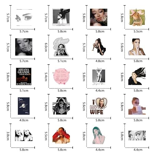 120Pcs Ariana or Grande Stickers Fashion Music Merch Waterproof Vinyl for Scrapbook Journaling Water Bottle Laptop Luggage Phone thumbnail 4