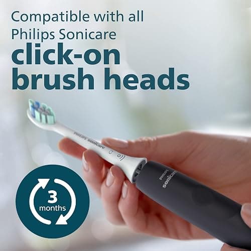 Philips Sonicare 4100 Rechargeable Electric Toothbrush, with Pressure Sensor, 2 Intensity Settings, SmarTimer and QuadPacer, 14-Day Battery Life, Black, Model HX3681/24 thumbnail 9