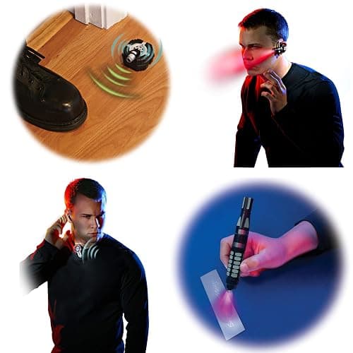 MUKIKIM SpyX/Micro Gear Set + Lazer Trap Alarm - 4 Must-Have Spy Tools Attached to an Adjustable Belt + Invisible LED Beam Barrier & Alarm! Jr Spy Fan Favorite & Perfect for Your Spy Gear Collection! thumbnail 5