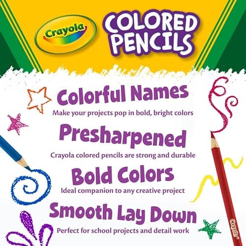 Crayola Colored Pencils (36ct), Kids Pencil Set, Pre-Sharpened Coloring Book Pencils for Kids & Adults, Arts & Crafts Supplies, Ages 3+ thumbnail 5