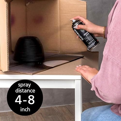 BELTECO Midnight Black Matte Spray Paint | Water based & Odorless | Eco-Friendly & Vegan | Weather & UV-Resistant | For all Substrates | Fast Drying with High Coverage | For Indoor/Outdoor Use thumbnail 4