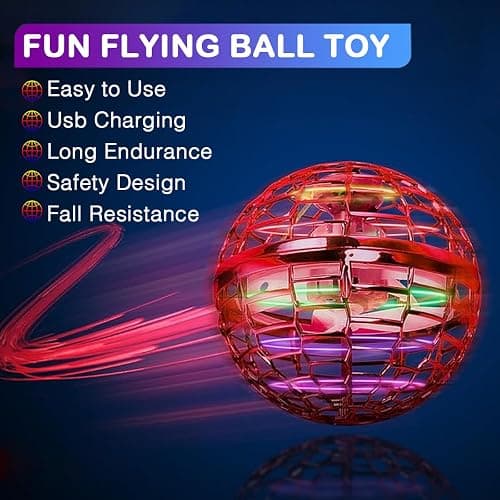 Taikcsut 2026 Upgraded Flying Orb Ball Toy, Hover Boomerang Ball Spinner Mini Drone - Magic Floating Galactic Fly Spinning Orb, for for Boys Girls and 6-12 Age Kids thumbnail 7