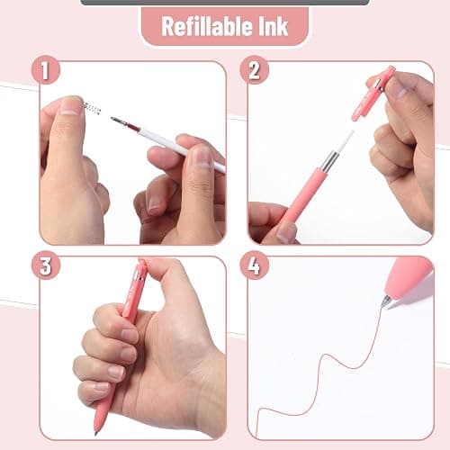 Mr. Pen- Retractable Gel Pens, 12 Pack, Pastel Color Ink, Fine Point 0.7 mm | Fast Dry, Smooth Writing, Cute Gel Ink Pens for Drawing, Writing Planner and School Supplies thumbnail 5