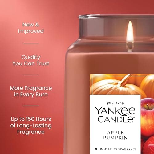 Yankee Candle Apple Pumpkin, Thanksgiving Scented Candle, 22oz Large Jar with up to 150 Hour Burn Time, Giftable thumbnail 4