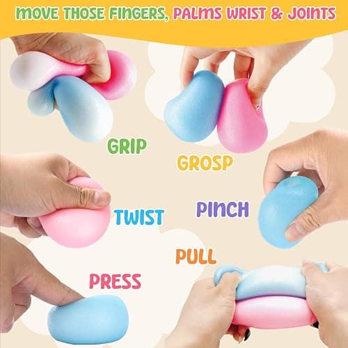Fidget Toys Stress Balls for Kids & Adults - Changes Color in The Sun -Slow Rise Dough Ball - Fidgets for Classroom - Squishy Fidget Toys Stretchy Squeeze Stress Relief Balls for Anxiety thumbnail 4