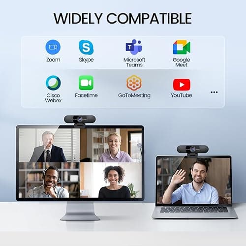 EMEET 1080P Webcam with Microphone, C960 Web Cam, 2 Mics, 90° FOV, USB Type-A & A-to-C Adapter, Plug&Play Computer Camera for Online Calling, Zoom/Teams/Facetime, Switch 2 Camera Support, 2025 Version thumbnail 8