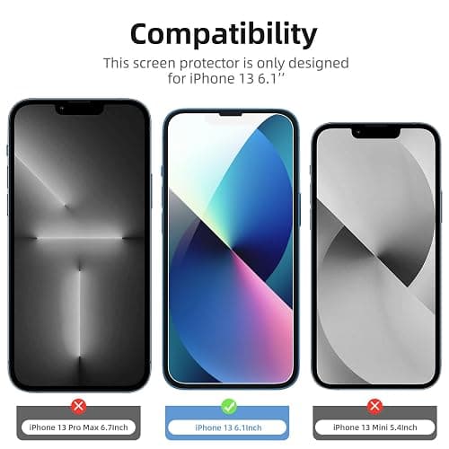 NEW'C 3X for iPhone 14 Pro Max Screen Protector (6.7 inches)+ 3X Camera Lens Protector, Sensor Protection + Dust Plug - Case Friendly Tempered Glass Film, Ultra Resistant thumbnail 2