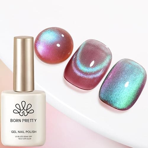 BORN PRETTY Blue Purple Cat Magnetic Eye Gel Nail Polish Rainbow Gel Polish | Aurora Firefly Color Cat Magnetic Gel Polish Glitter Magnetic Gel Nail Manicure Salon DIY 15ml thumbnail 9