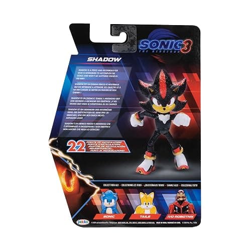 Sonic The Hedgehog – 5-Inch Shadow Action Figure – 20+ Points of Articulation – Official Collector Toy – Boys & Girls Ages 3+ thumbnail 7