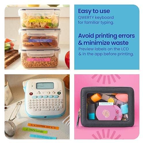 Brother P-Touch PT-N25BT Personal Connected Label Maker, Bluetooth, Design&Print2 app, Portable, Handheld and Prints with P-Touch Btag½â€ (12mm) Wide Color Label Tapes thumbnail 6