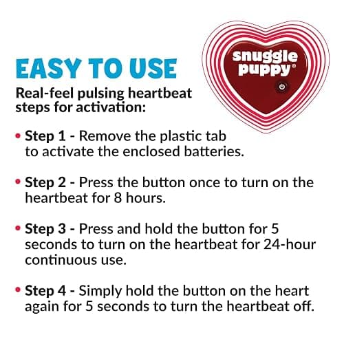 Original Snuggle Puppy Heartbeat Puppy Toy - Heartbeat Puppy for Dogs - Pet Anxiety Relief and Calming Aid - Comfort Dog Toy - Behavioral Training and Sleep Aid Cuddle buddy - Crate Training Essential thumbnail 5