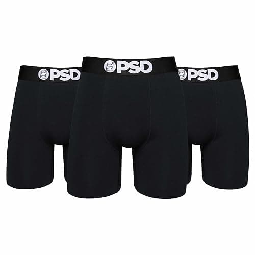 PSD Underwear Mens Boxer Briefs - Solid Basics, Standard Length Pack & Singles, Soft & Breathable Boxer Briefs for Men - Image 1