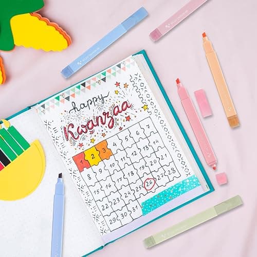 Dacono Dual Tips Highlighters, 12 Pcs Aesthetic Highlighter Assorted Colors Pastel Set, No Bleed Square Highlighters Marker Pens for Journal Planner Notes School Office Supplies thumbnail 2
