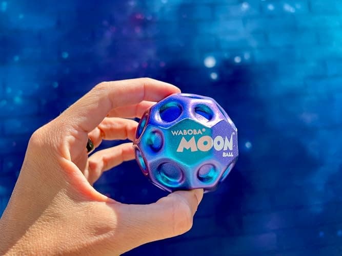 Waboba Metallic Moon Ball Red- Hyper Bouncy Ball - All Ages Extreme Bounce and Fun - Perfect for Active Play and Outdoor Games thumbnail 5