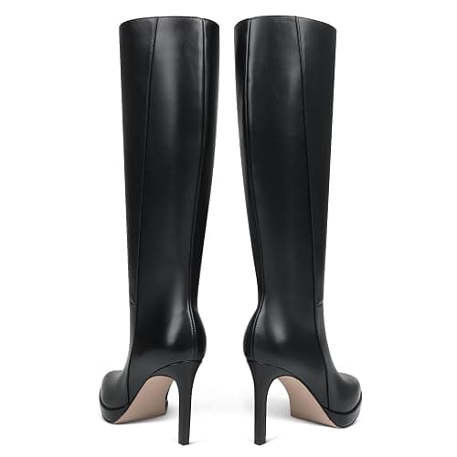 MERUMOTE Knee High Boots for Women Pointed Toe Platform Stiletto Heel Boots High Heel Side Zipper Boots thumbnail 3