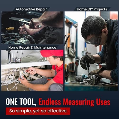 UNKENBO® Bolt Size Finder Tool Keychain - Gauge Bolts & Nuts Head SAE 5/16 to 1" & Metric 8 to 25mm, Wrench & Socket Size Finder, Bolts Nuts Head Measuring Tool Gifts for Men (Galaxy Silver) thumbnail 5
