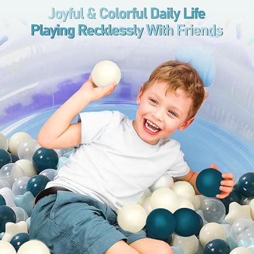 FHRILEK Crush-Proof Balls, BPA-Free Plastic Balls for Toddlers Indoor Play Non-Toxic and Safe. Works for playpens, Parties, Amusement Activities, Birthday and Christmas Occasions. thumbnail 4