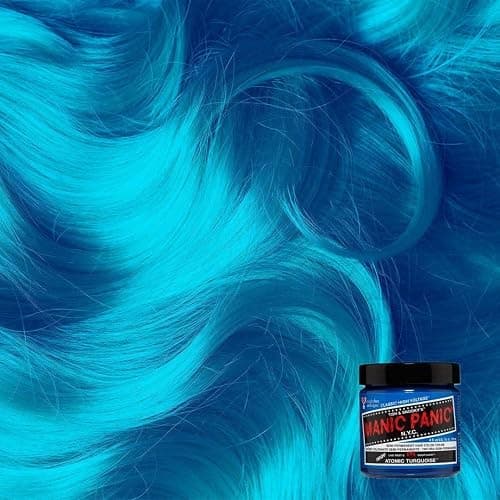 MANIC PANIC Classic Atomic Turquoise Semi Permanent Hair Color - Neon Aqua Blue Hair Dye for Women & Men That Lasts 4-6 Weeks - Vegan, Ammonia & Cruelty-Free - Create & Mix Custom Shades (4oz / 2pk) thumbnail 3