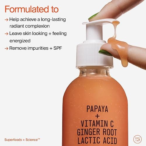 Youth To The People Superfruit Facial Cleanser - Papaya + Vitamin C Gentle Exfoliating Face Wash, Cellular Skin Renewal with AHA + BHA, Evens Skin Tone & Texture for Soft + Radiant Skin, Sulfate-free thumbnail 5