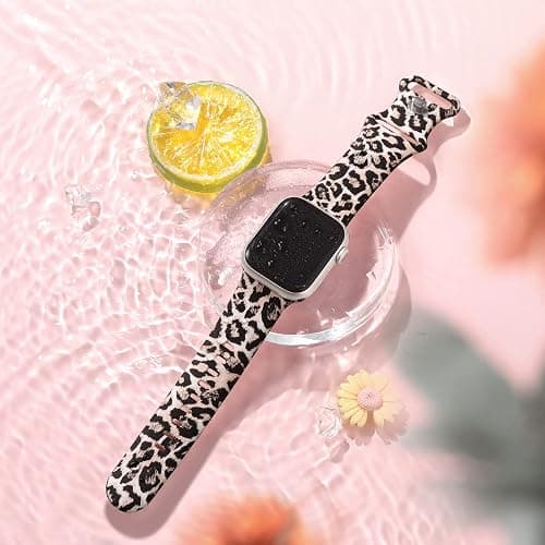 Easuny Compatible with Watch Band 38mm 40mm 41mm 42mm 44mm 45mm 49mm for Women, Butterflies Print Soft Silicone Floral Fadeless Wristband Sport Strap for Watch SE Series 9 8 7 6 5 4 3 2 1 Ultra thumbnail 2