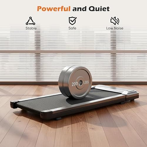 Sweetcrispy Compact Treadmill for Small Spaces, Quiet Under-Desk Walking Pad, Slim & Portable Design for Home Office Workouts, Easy to Store, Ideal for Apartments and Work-from-Home Fitness thumbnail 5