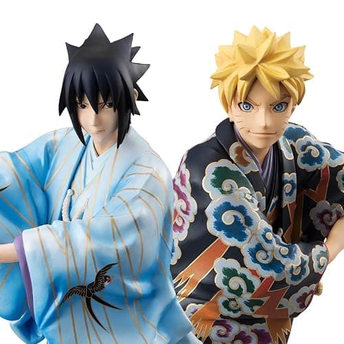 Megahouse Naruto: Uzumake & Sasuke Uchiha (Kabuki Version) 2Piece PVC Figure Set, Multicolor thumbnail 2