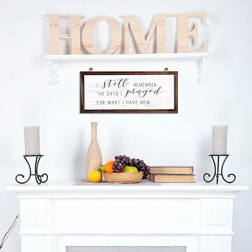 I Still Remember the Days I Prayed for What I Have Now Rustic Hanging Wood Wall Sign Retro Vintage Home Decor Wooden Farmhouse Plaque for Garden Home Farmhouse(White Background) thumbnail 4