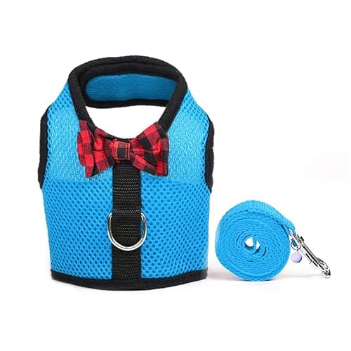 Rypet Ferret Harness and Leash - Soft Mesh Small Pet Harness with Safe Bell, No Pull Comfort Padded Vest for Guinea Pig, Hamster, Rats and Similar Small Animals thumbnail 2