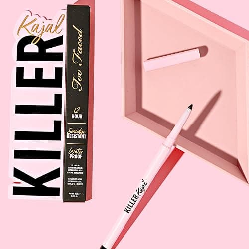 Too Faced Killer Kajal 12 Hour Longwearing Intense Black Eyeliner | Waterproof + Smudge Proof, 0.01 Ounce thumbnail 3
