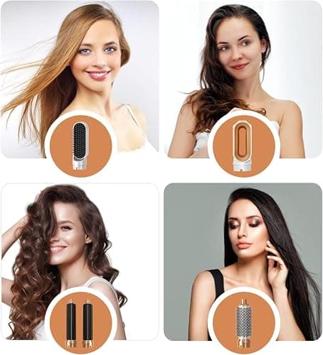Hair Dryer Brush 5 in 1, Negative Ion Blow Dryer Brush Set, 110,000 RPM High - Speed Hot Air Brush Air Styler Curling Wrap Air Curler,Curling Iron Hair Styling Tools for Straight Curl Drying Smoothing thumbnail 6