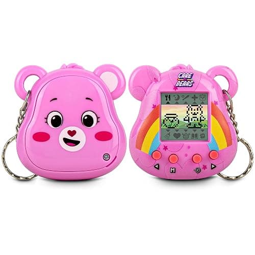 Care Bears Digital Pet - Cheer Bear Nano Pet with Care Features, 1.4” Inch Screen, Handheld Interactive Virtual Pets for Kids, Collectible Electronic Toy, Battery Included - Image 1