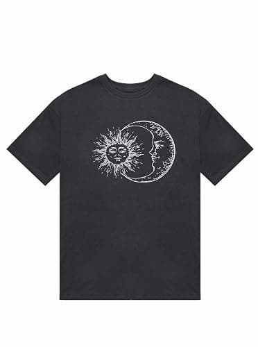 CSDAJIO Women's Casual Short Sleeve Loose Shirt Oversized T-Shirt Trendy Going Out Crew Neck Summer Graphic Tees thumbnail 5